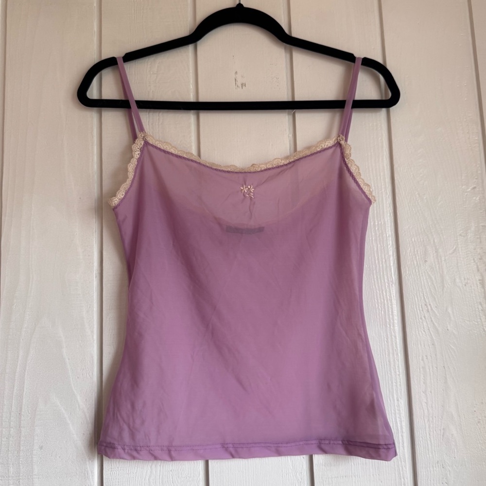 Laura Urbinati Purple Sheer Camisole